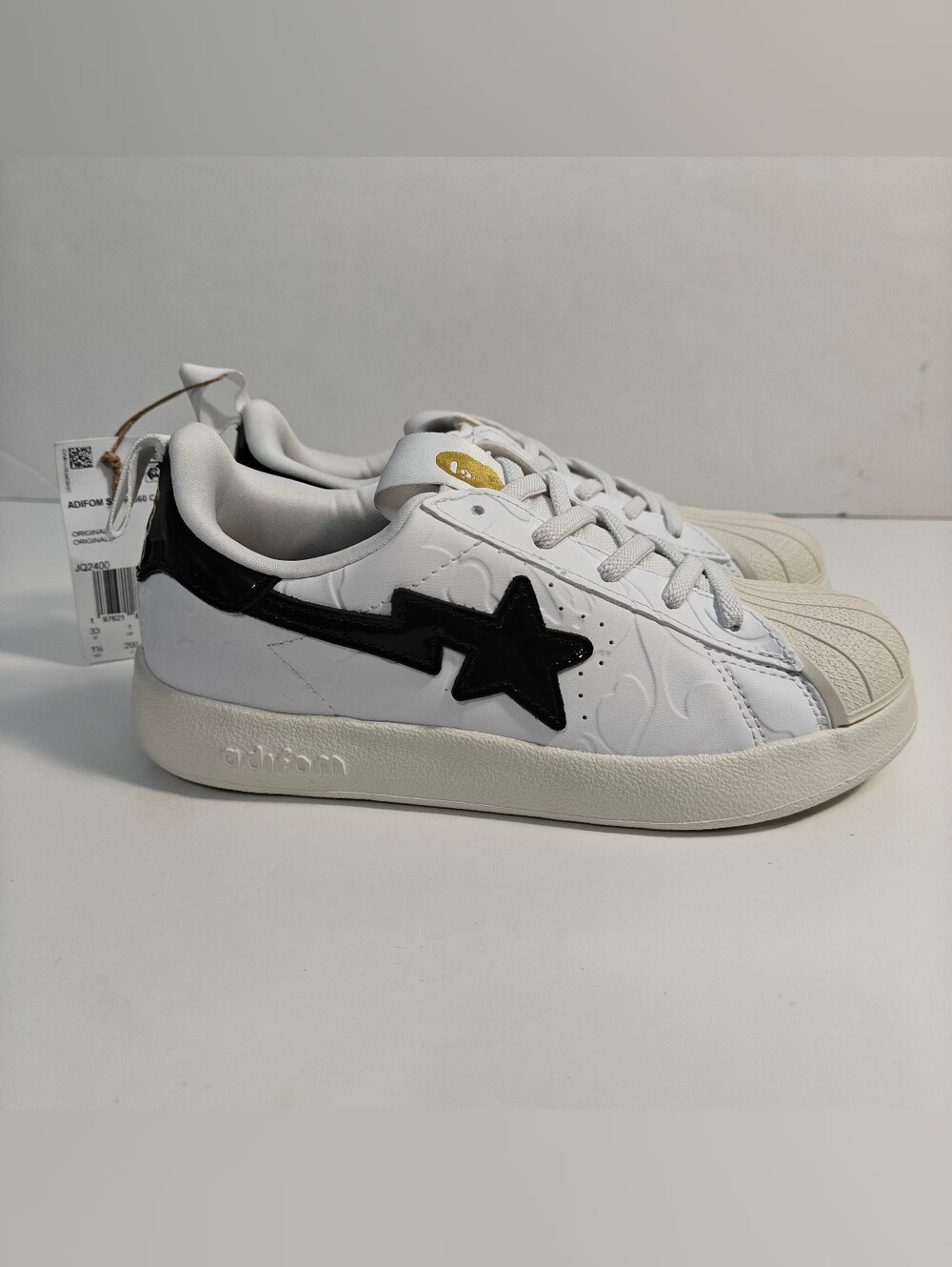 Adidas Size 1.5 Youth Bape ADIFOM Superstar 360 Bapesta Bathing Ape Shoes JQ2400
